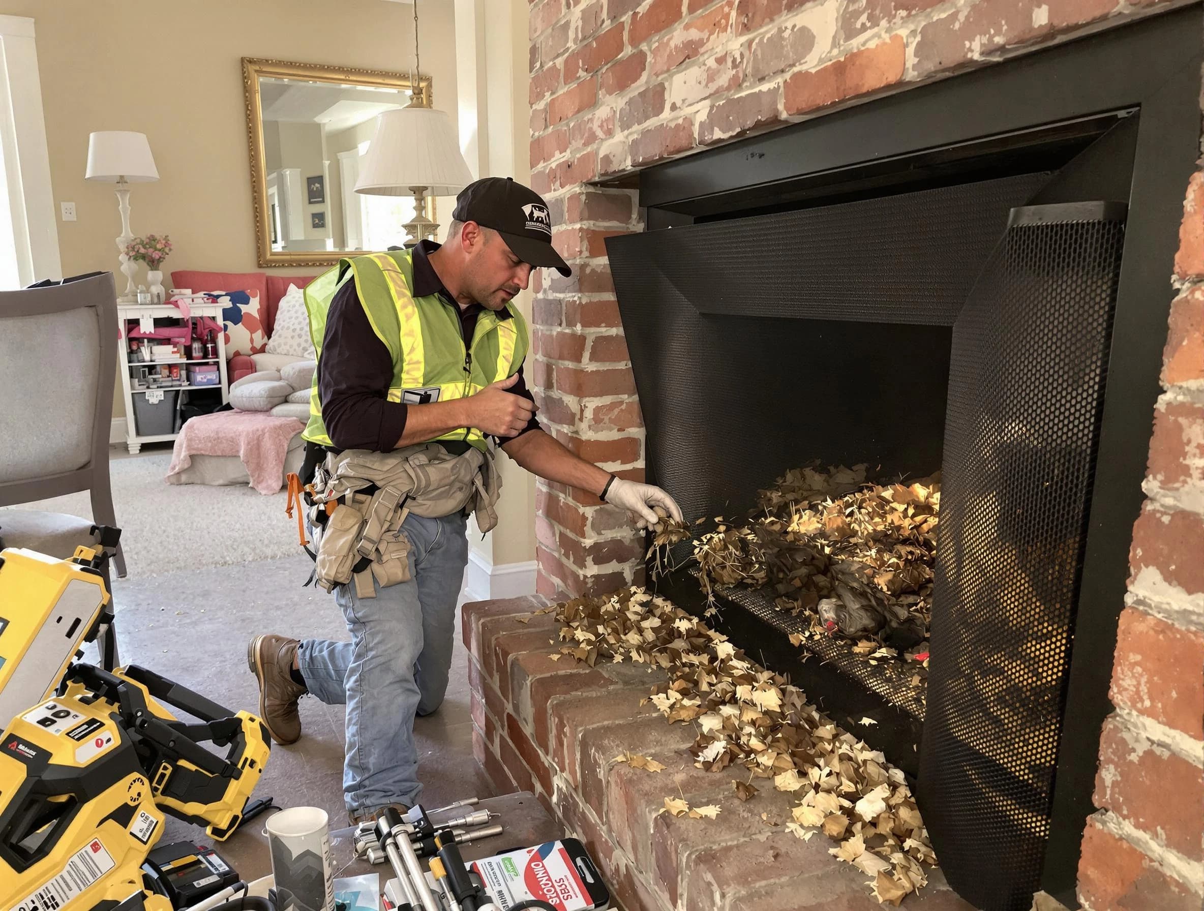 Safe screening installation by Queen Creek Chimney Sweep in Queen Creek, AZ