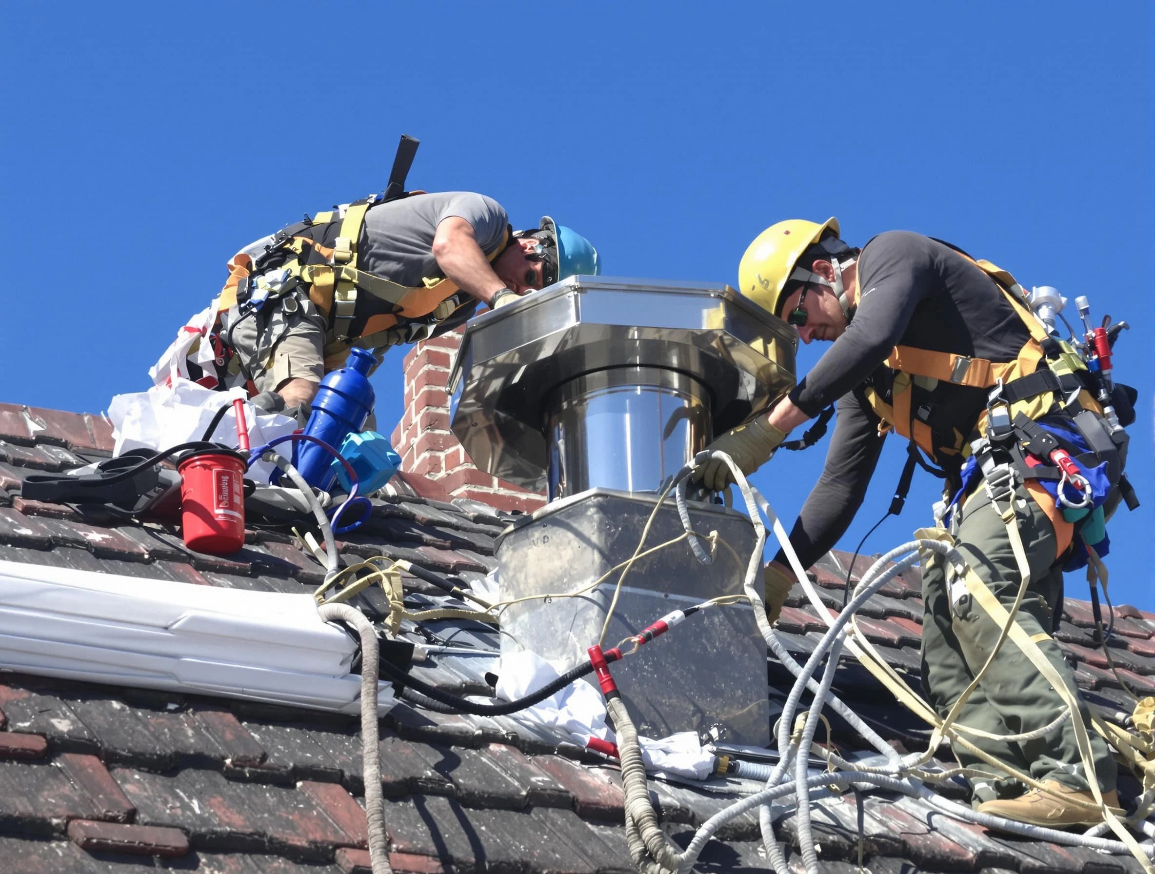 Protective chimney cap installed by Queen Creek Chimney Sweep in Queen Creek, AZ