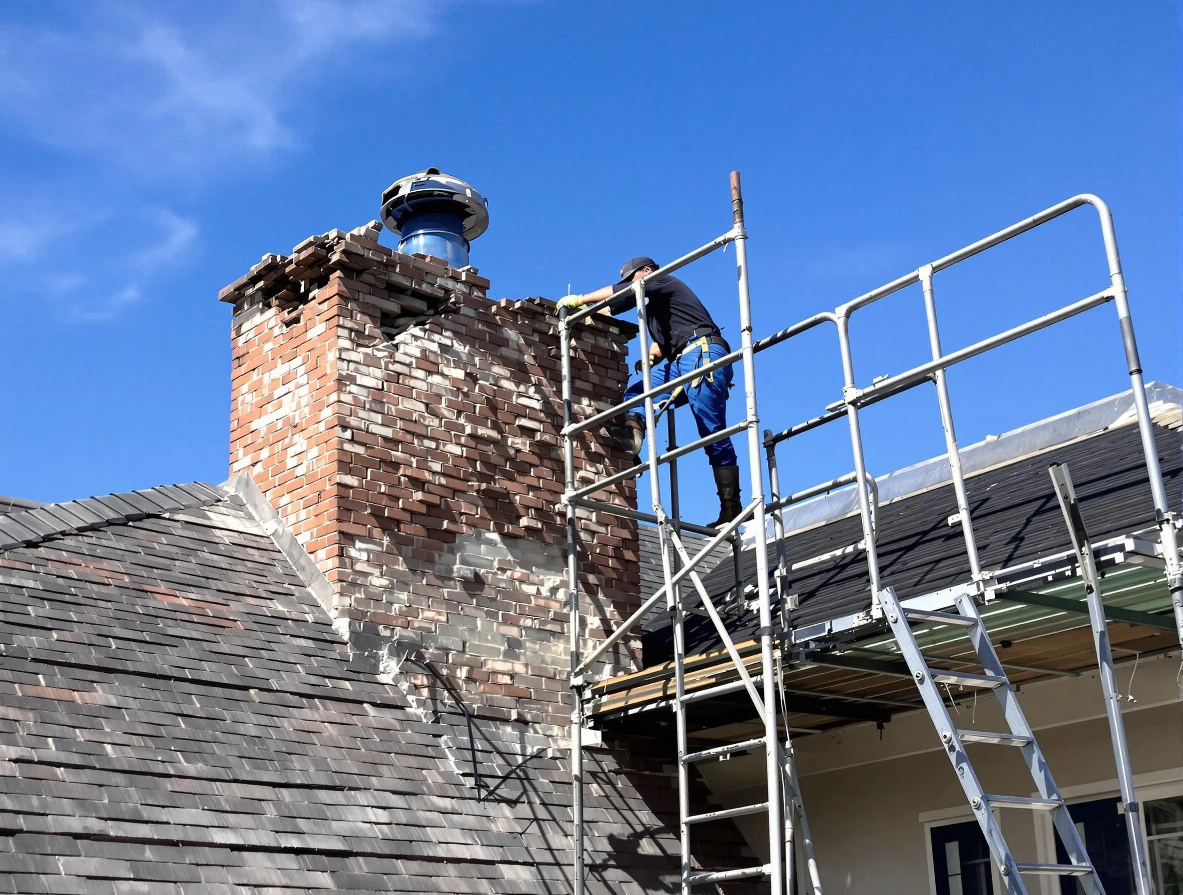 Rebuilding a chimney structure by Queen Creek Chimney Sweep in Queen Creek, AZ