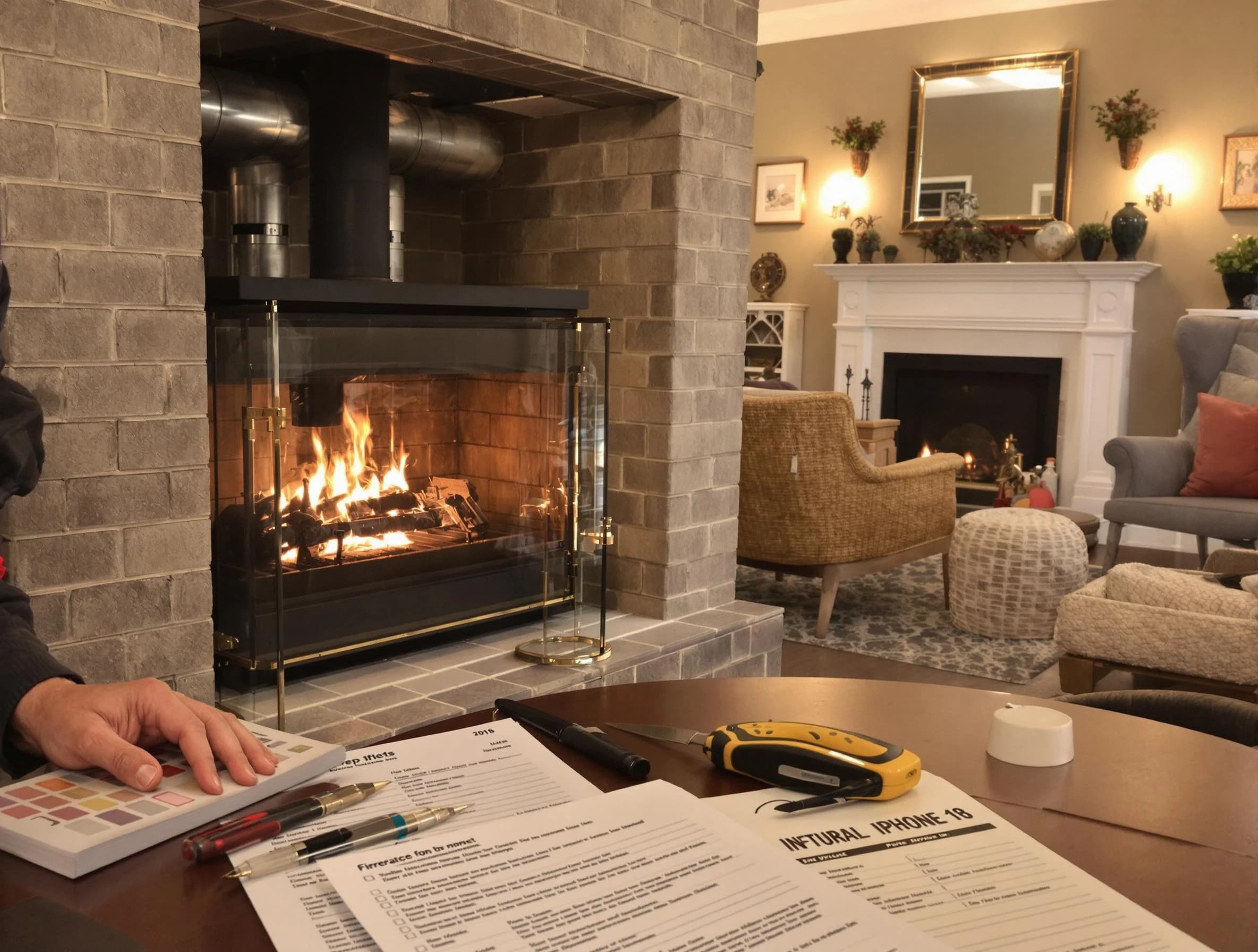 Queen Creek Chimney Sweep verifying fireplace safety measures in Queen Creek, AZ