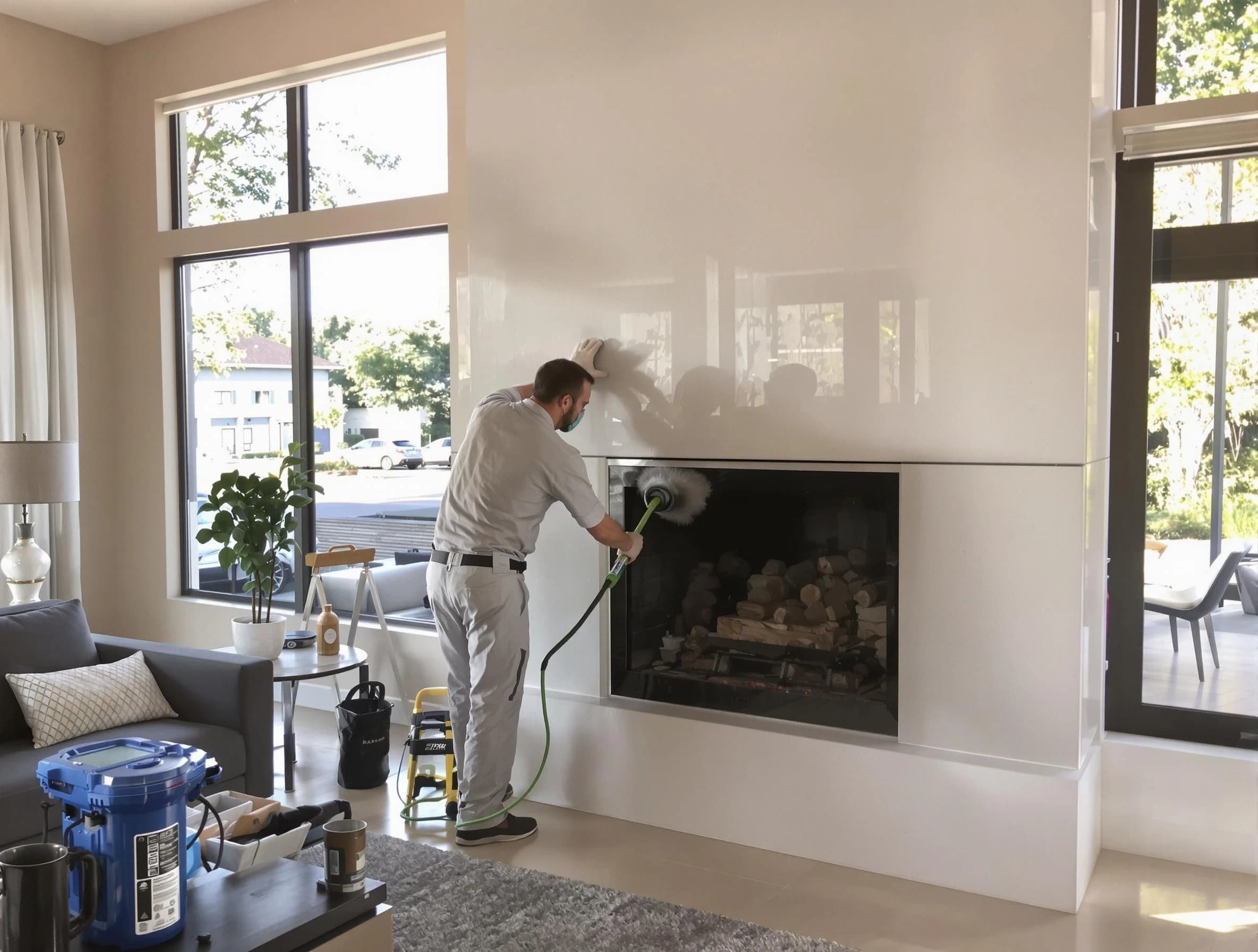 Queen Creek Chimney Sweep performing thorough soot removal in Queen Creek, AZ