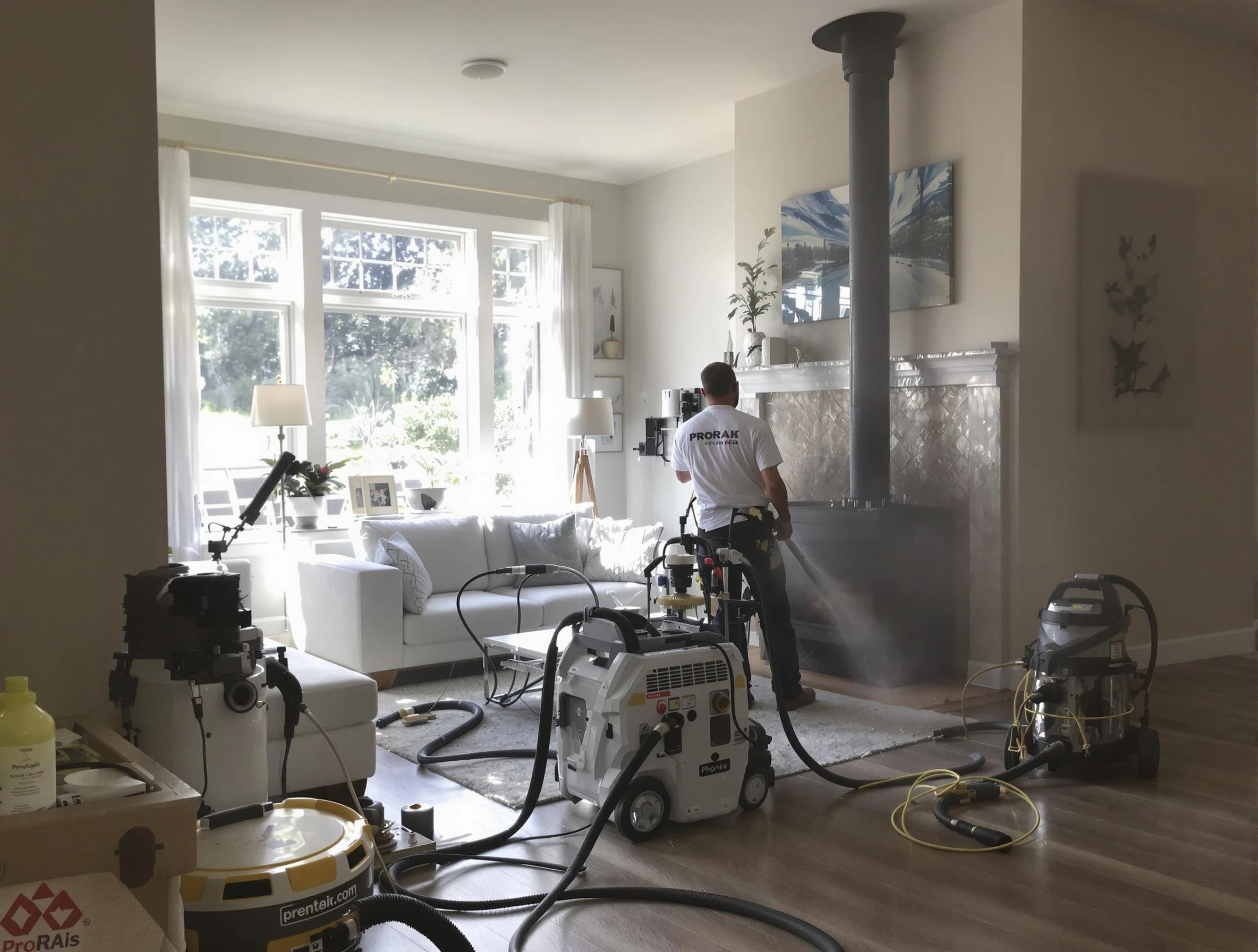 Soot removal service by Queen Creek Chimney Sweep for a fireplace in Queen Creek, AZ