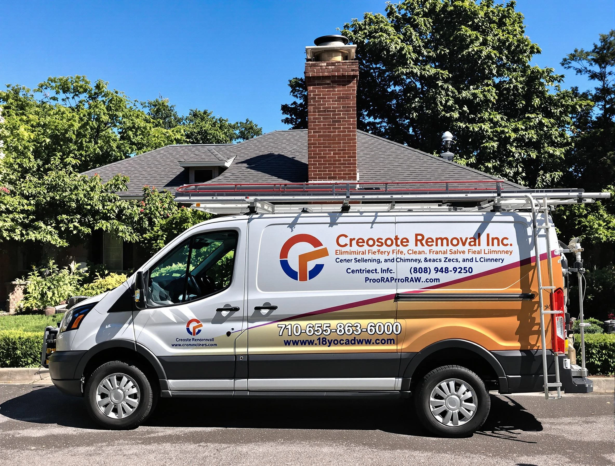 Queen Creek Chimney Sweep technician removing creosote safely in Queen Creek, AZ