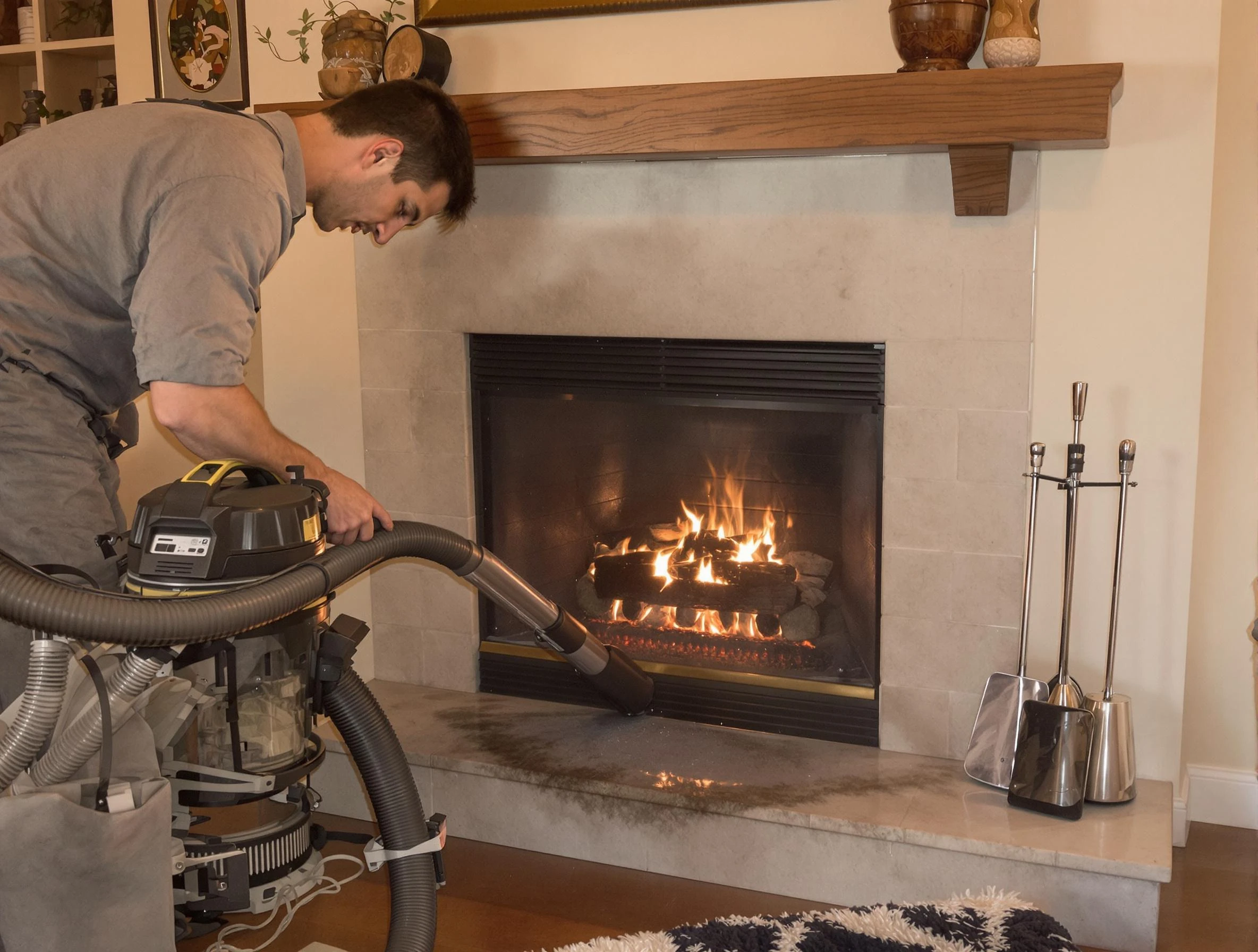 Routine fireplace upkeep by Queen Creek Chimney Sweep in Queen Creek, AZ